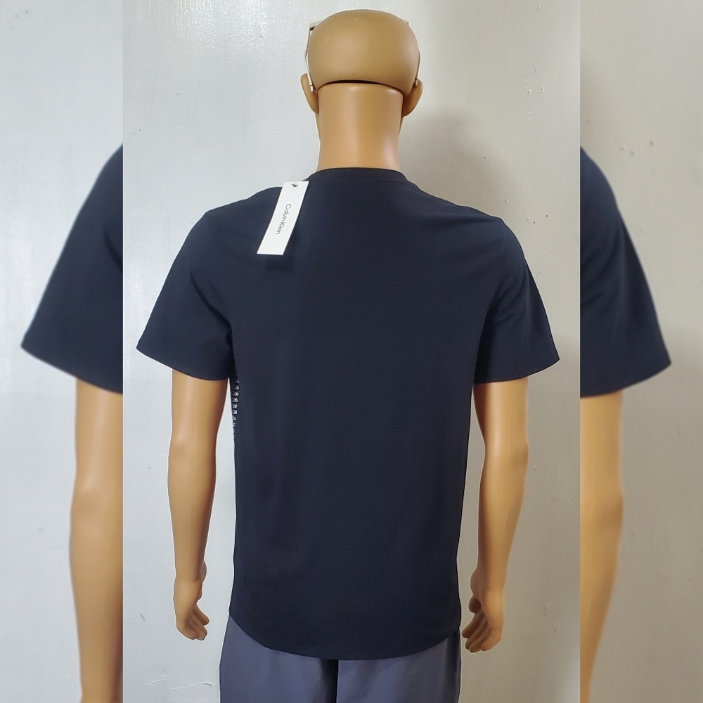 CALVIN KLEIN TSHIRT MEN'S CREW NECK SHORT SLEEVE GRAPHIC BIG LOGO SIZE S BLACK - Picture 7 of 12